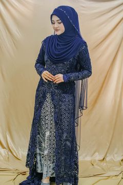 Kebaya Navy Tanpa Furing