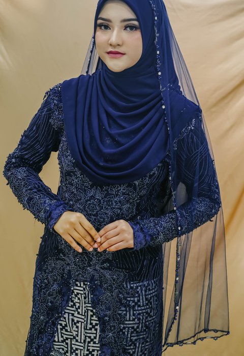 Kebaya Navy Tanpa Furing